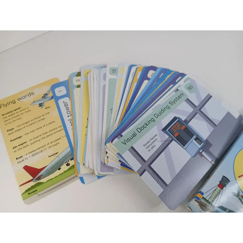 Usborne Spotter's Cards - 50 Things to Spot at the Airport Kids Activity *